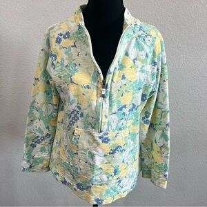 Talbots Floral Pullover Blouse - Yellow, Blue, Green
